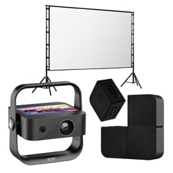 Vidéoprojecteur Tablette Tactile 7 pouces  4K + Mur d’Enceintes 20W + Écran 100 pouces ALR