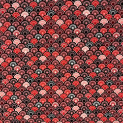 Tissu Coton enduit Suri sur fond Rouge