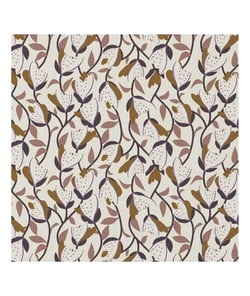 Tissu coton fleurs géométriques de 150 cm de largeur 0 Ecru vendu par 50 cm