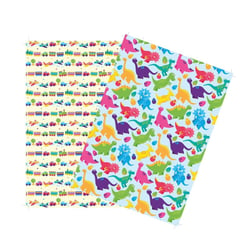 Washi paper Papier adhésif A4 2 feuilles dinosaure et voiture