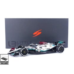 Voiture miniature de collection - SPARK - MERCEDES-AMG W13 E Performance - Belgian GP 2022 - Échelle 1/18 - Noir/Gris/Vert