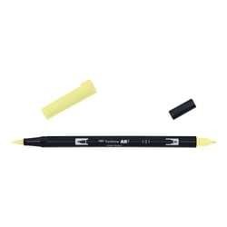 Feutre de coloriage scolaire pointe brosse - TOMBOW - Jaune citron - ABT Dual Brush Pen