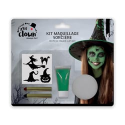 Kit maquillage avec stickers - sorcière/monstre