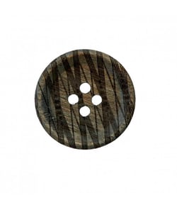 Bouton bois rayé 4 trous 12 à 25mm - Prym 12mm Gris fonce