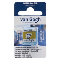 Peinture aquarelle van Gogh godet vert jaune azométhine 296