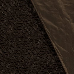Tissu Fausse fourrure long poils relief Marron