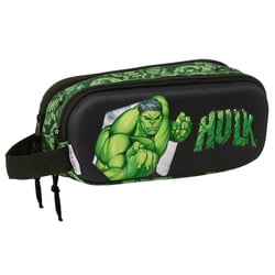Trousse Hulk noire 3D 21 CM - 2 compartiments