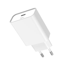 Force Power Chargeur Secteur USB-C Compatible Power Delivery 45W / PPS / QC 4.0 Compacte Blanc