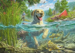 Puzzle 1000 pièces - Mark Fredrickson - Labrador à la pêche - Schmidt Spiele
