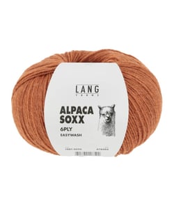 Pelote de laine Alpaca Soxx 6-PLY - 150GR - Lang Yarns 0059 Orange Chiné
