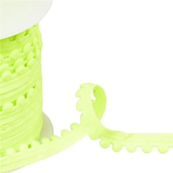 Elastique à pompons 13mm vert fluo au mètre