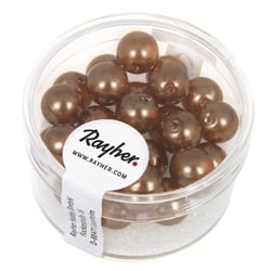 Rayher - Perle nacrée Renaissance 8 mm 25 pièces - Praliné