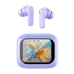 Ecouteurs Bluetooth Sans Fil Avec Réduction De Bruit Et Écran Tactile Couleur Violet 2 YONIS