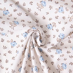 Tissu Coton imprimé Arty Fleuris Olymp sur fond Ecru