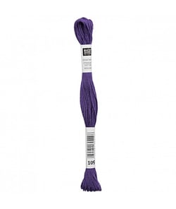 Fil à broder mouliné Uni - Rico Design 109 Violet