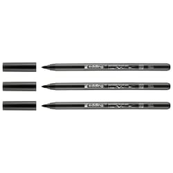 Lot de 3 feutres pointe pinceau - EDDING - Noir - 1-4 mm