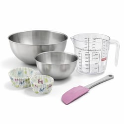 Set pâtisserie avec 50 moules à muffins lama en papier, 2 bols à mixer, verre mesureur et spatule Zenker