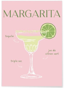 Affiche Cocktail Margarita 2 | A3 : 29,7x42cm