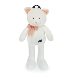 Chat en peluche Pacha blanc 47 cm - Maïlou Tradition