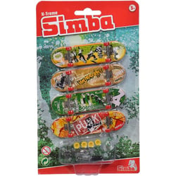 X-treme - coffret 4 mini deck skates - mini skate a doigt 90 mm - simba