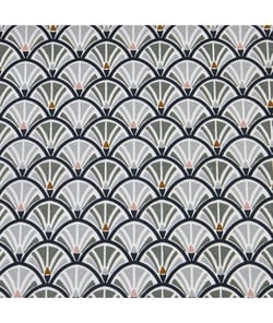 Tissu coton Fleur Jacinthe de 140 cm de largeur Multicolore vendu par 50 cm