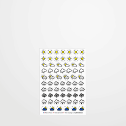 Les stickers météo - 9 x 13 cm - papier recyclé