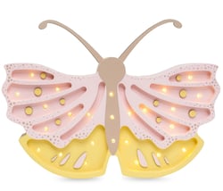 Lampe Veilleuse Papillon miel rose - Little Lights