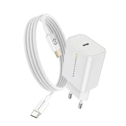 Mayaxess Chargeur Secteur pour Galaxy Z Flip 6 20W + Câble USB-C 1m Blanc