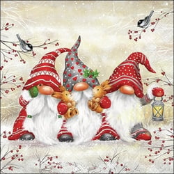 Lot de 4 serviettes en papier découpage collage 33 cm PERE NOEL NO 205
