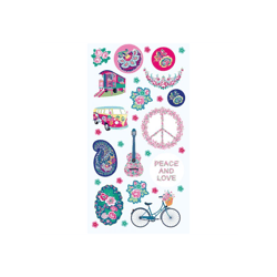 Stickers à relief puffies peace and love ARTEMIO