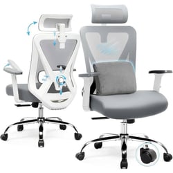 Chaise de bureau ergonomique - Tissu - Gris - 50 x 50 x 100 cm