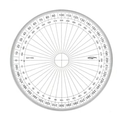 Graphoplex - Rapporteur cercle entier grades Ø 15 cm