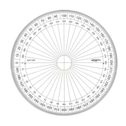 Graphoplex - Rapporteur cercle entier grades Ø 15 cm