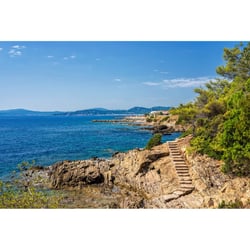 Tableau sur toile les Issambres bord de mer 30x45 cm