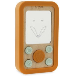 Telephone en silicone et bois – Mr. Fox - TRIXIE BABY - Marron