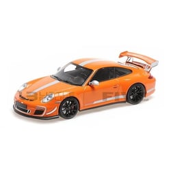 Voiture miniature de collection - MINICHAMPS - PORSCHE 911 GT3 RS 4.0 - Orange - Échelle 1/18 - 2011