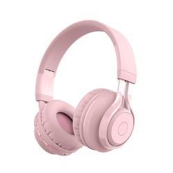 Casque Audio Enfant Sans Fil Bluetooth 5.0 Avec Lumières LED Et Microphone Rose YONIS