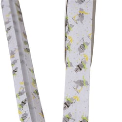 Biais oursons 100% coton blanc 25mm au mètre