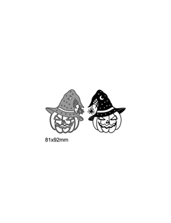 Die Halloween - citrouille et son chapeau de sorcière
