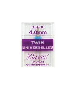 Aiguilles doubles universelles pour machines - KLASSE taille n°4mm 80/12
