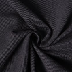 Tissu Coton Sergé d'ameublement Sisal uni Noir