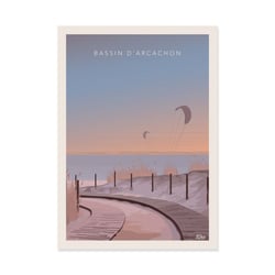 Affiche 30x40 cm - Bassin d'Arcachon Version 3 - TuroMemoriesStudio