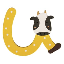 Lettre en bois - enfants FSC Mix Credit, 6x4,7cm, U