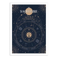 Affiche 30x40 cm - Sagittaire Signe du Zodiac - Frog Posters