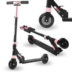 Trottinette Enfant Pliable amortisseurs, Pliable, 2 Roues avec Amortisseurs, Guidon Réglable