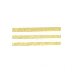 Bobine 25m Galon bandes or/blanc