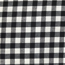 Tissu Rayures Très grands carreaux 17 mm Noir