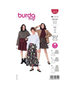 Patron Burda 5978 - Jupe à étage avec une coulisse élastiquée du 36 au 50 (FR) taille n°FR 36-50
