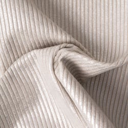 Tissu Velours d'ameublement côtelé Emy uni Argent
