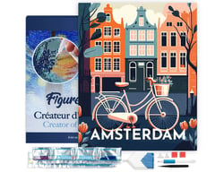Diamond Painting Broderie Diamant Figured’Art 40x50cm toile tendue sur châssis en bois - diamants carrés - Affiche Poster Amsterdam